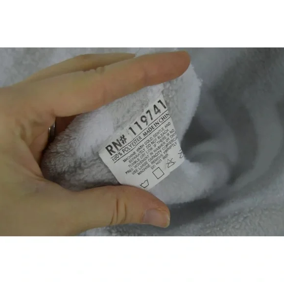 RN 119741 Chevron Baby Blanket Gray White Zig Zag Stripes Plush Lovey